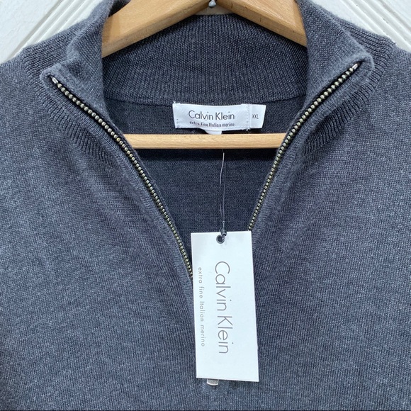 NWT Calvin Klein Extra Fine Merino Wool Sweater - Picture 3 of 12